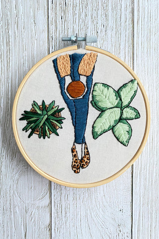 Plant Lady Hand Embroidery Kit