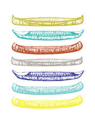 Rainbow Canoes Print