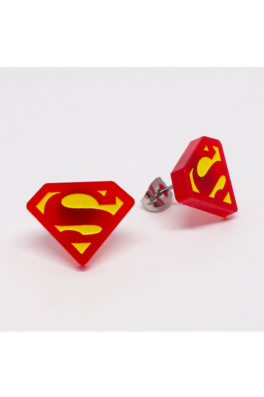 Lili0412 Superman Stud Earrings