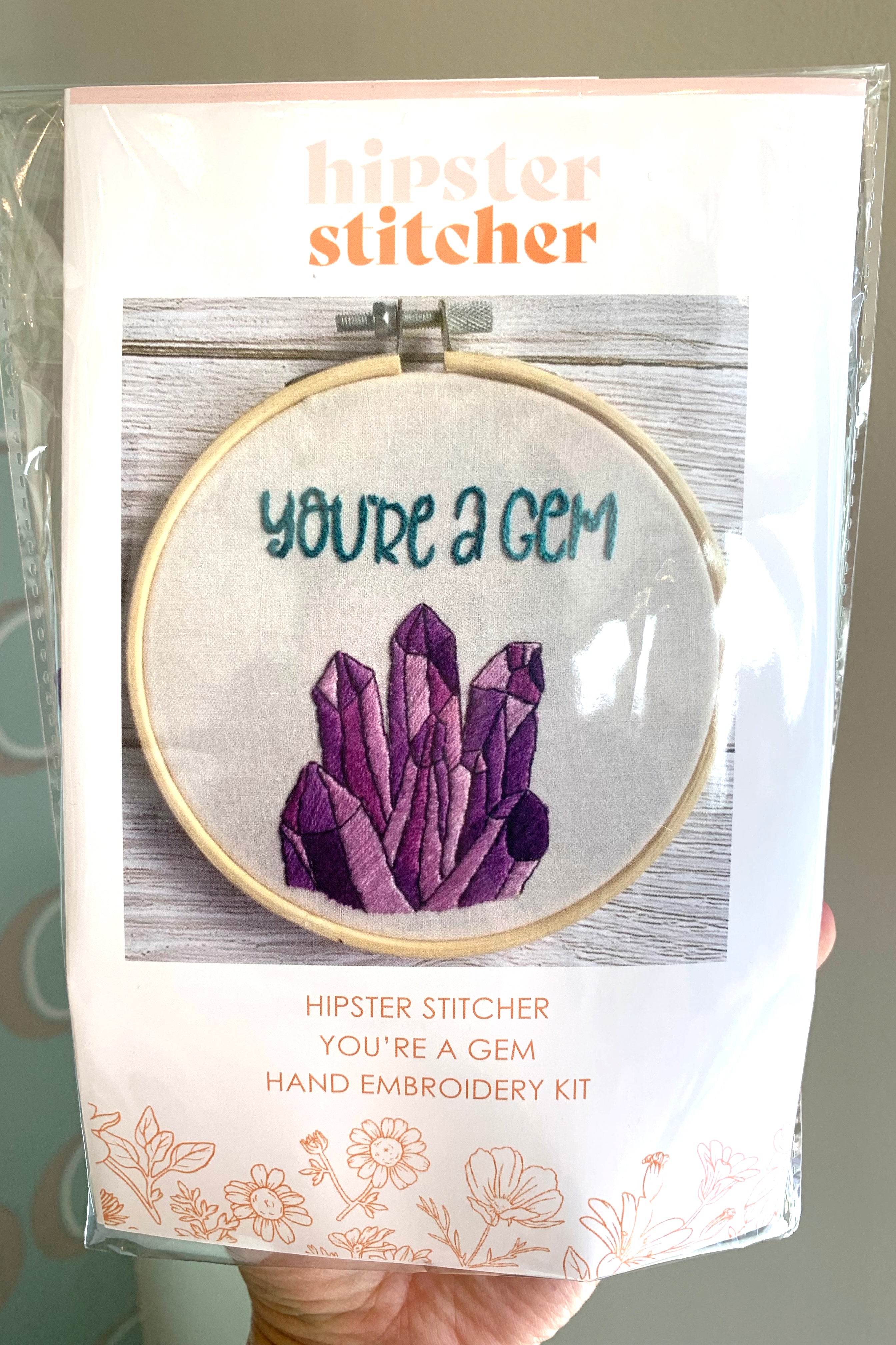 You're a Gem Hand Embroidery Kit
